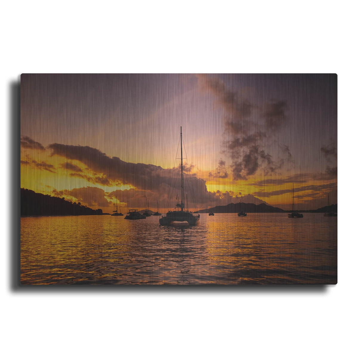 'Fiery Seychelles' by Luxe Portfolio – Metal Wall Art