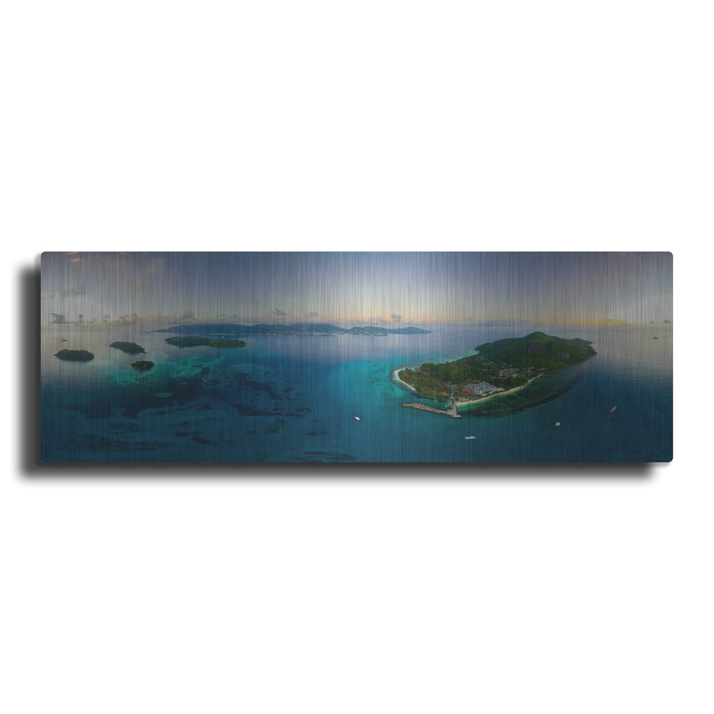 'Seychelles - Mahe from the sky' by Luxe Portfolio – Metal Wall Art