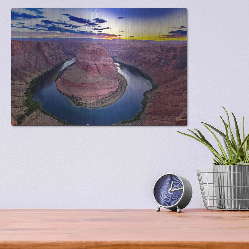'Utah - Horsehoe Bend' by Luxe Portfolio – Metal Wall Art, 16x12 room view
