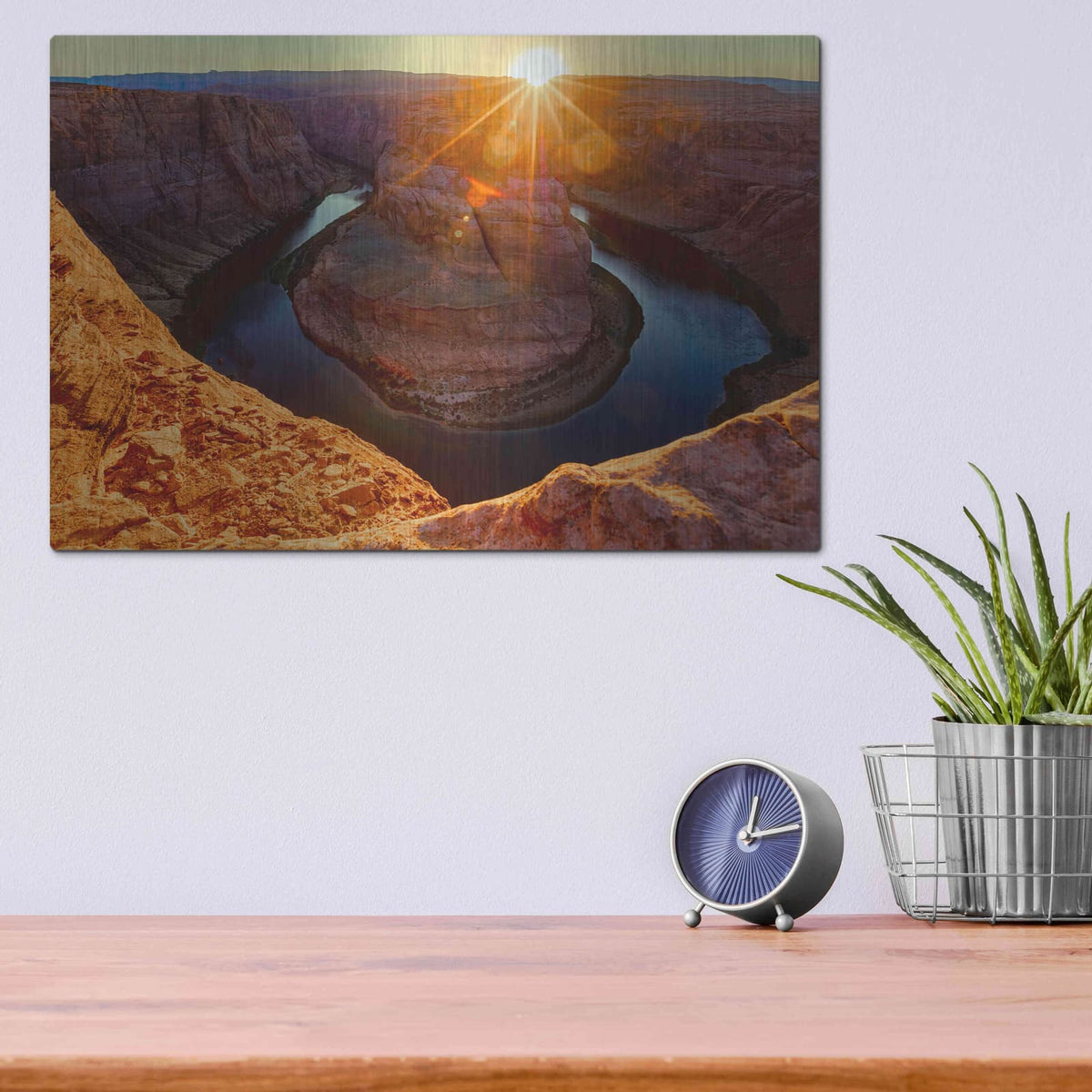 'Utah - Horshoe Bend' by Luxe Portfolio – Metal Wall Art, 16x12 room view