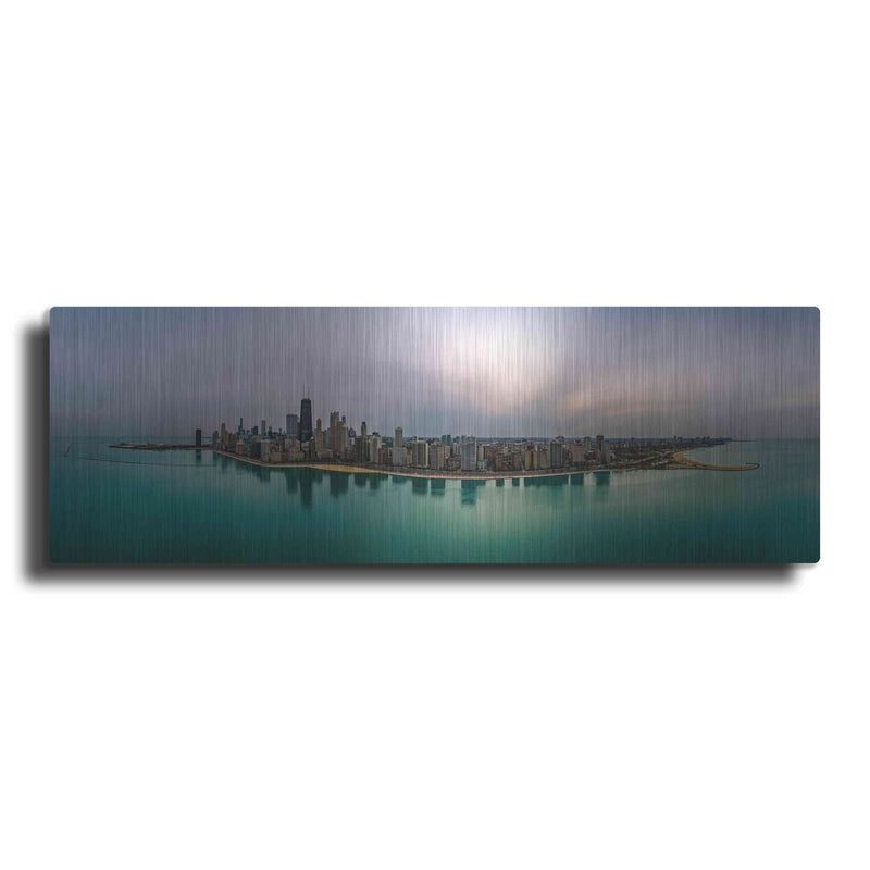 'Cloudy Winter in Chicago' by Luxe Portfolio – Metal Wall Art