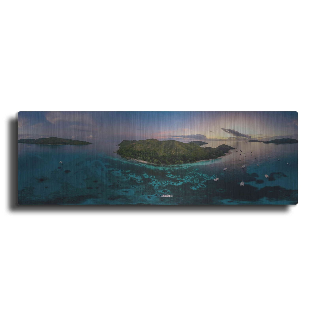 'Curieuse Island Seychelles Pano' by Luxe Portfolio – Metal Wall Art