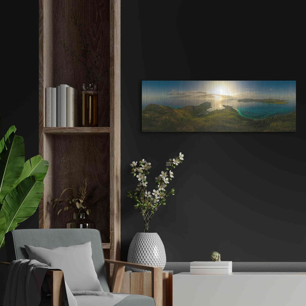 'Seychelles - Inside Curios Island' by Luxe Portfolio – Metal Wall Art, 36x12 room view