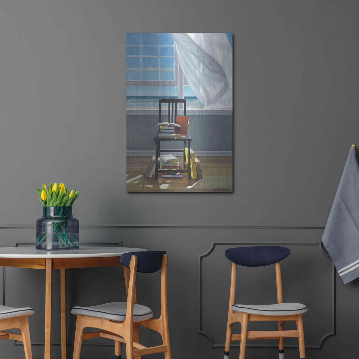 'Beach Scholar' by Karen Hollingsworth – Metal Wall Art, 24x36 room view