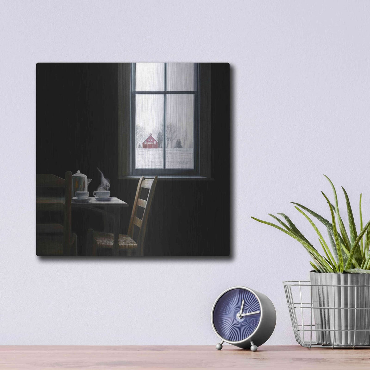 'Pause' by Karen Hollingsworth – Metal Wall Art, 12x12 room view