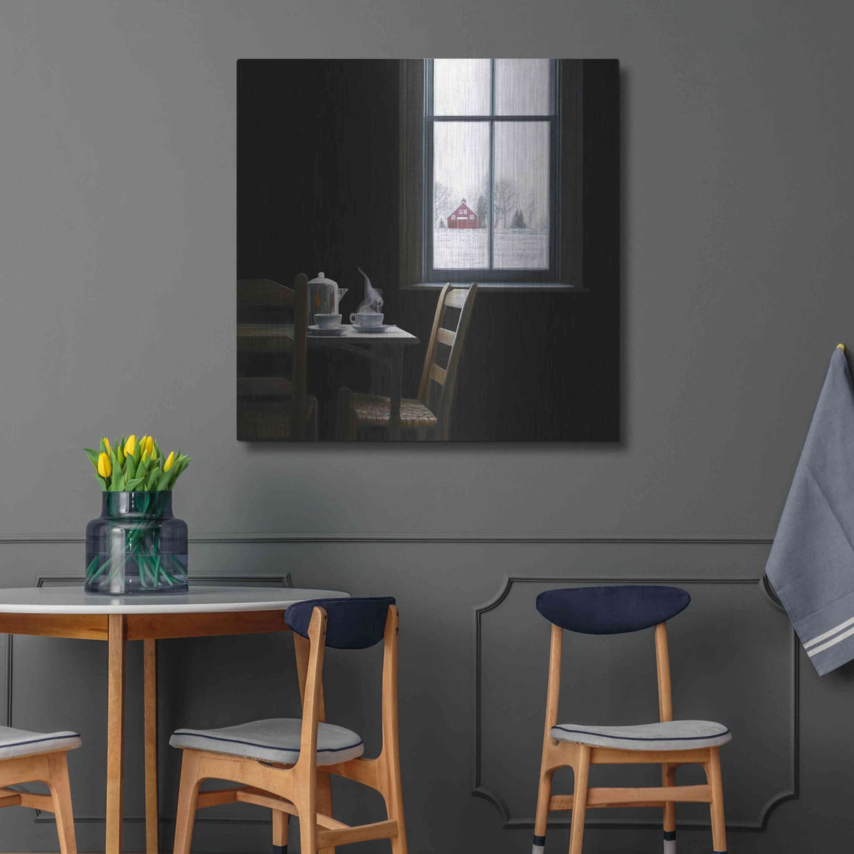 'Pause' by Karen Hollingsworth – Metal Wall Art, 36x36 room view