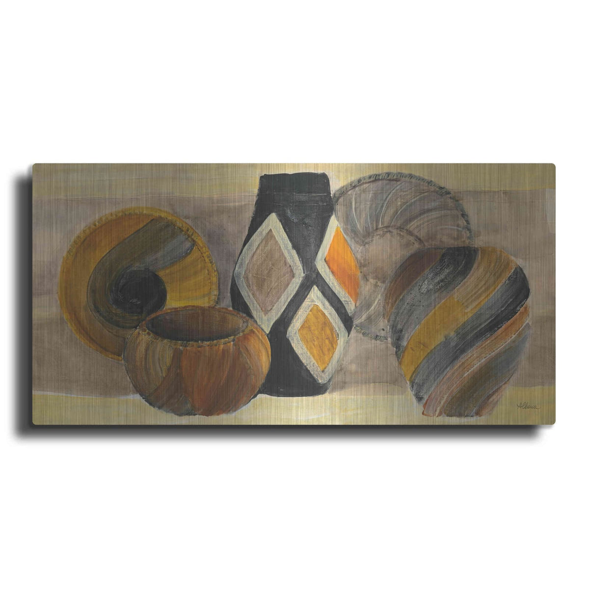 'Swirling Still Life' by Albena Hristova – Metal Wall Art