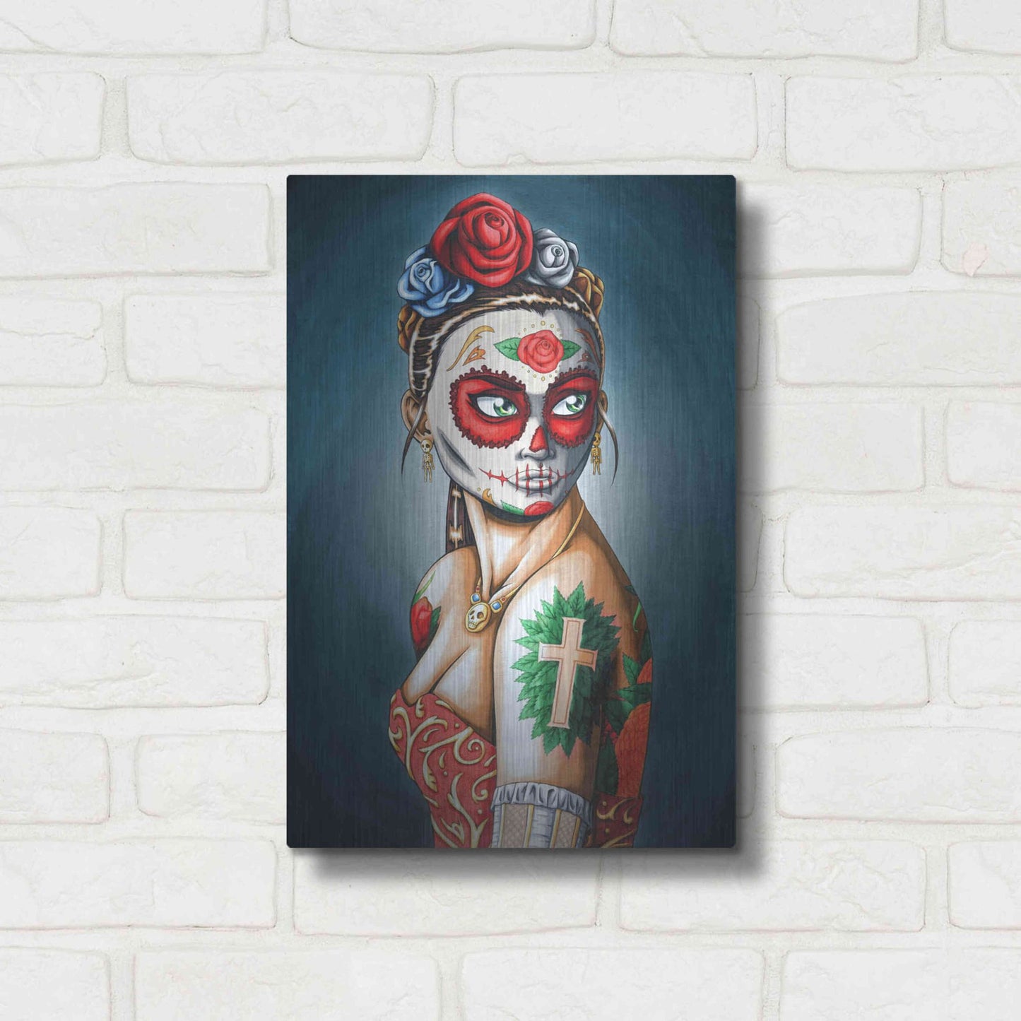 Luxe Metal Art 'Luna' by Nicholas Ivins,12x16