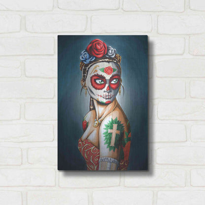 Luxe Metal Art 'Luna' by Nicholas Ivins,12x16