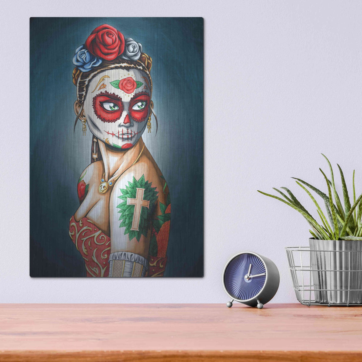 Luxe Metal Art 'Luna' by Nicholas Ivins,12x16