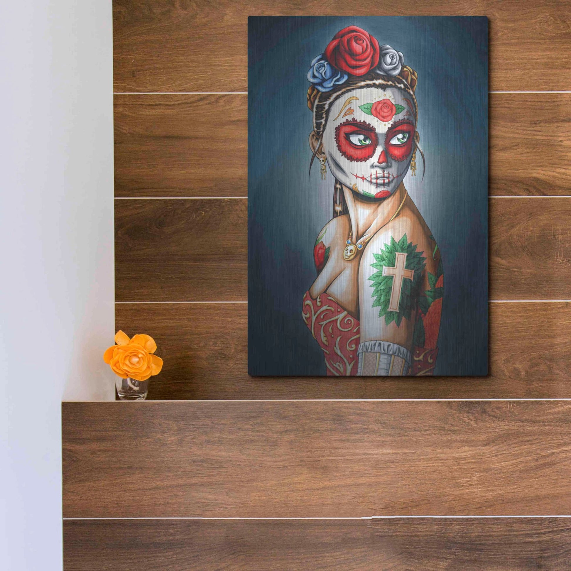 Luxe Metal Art 'Luna' by Nicholas Ivins,12x16