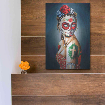 Luxe Metal Art 'Luna' by Nicholas Ivins,12x16