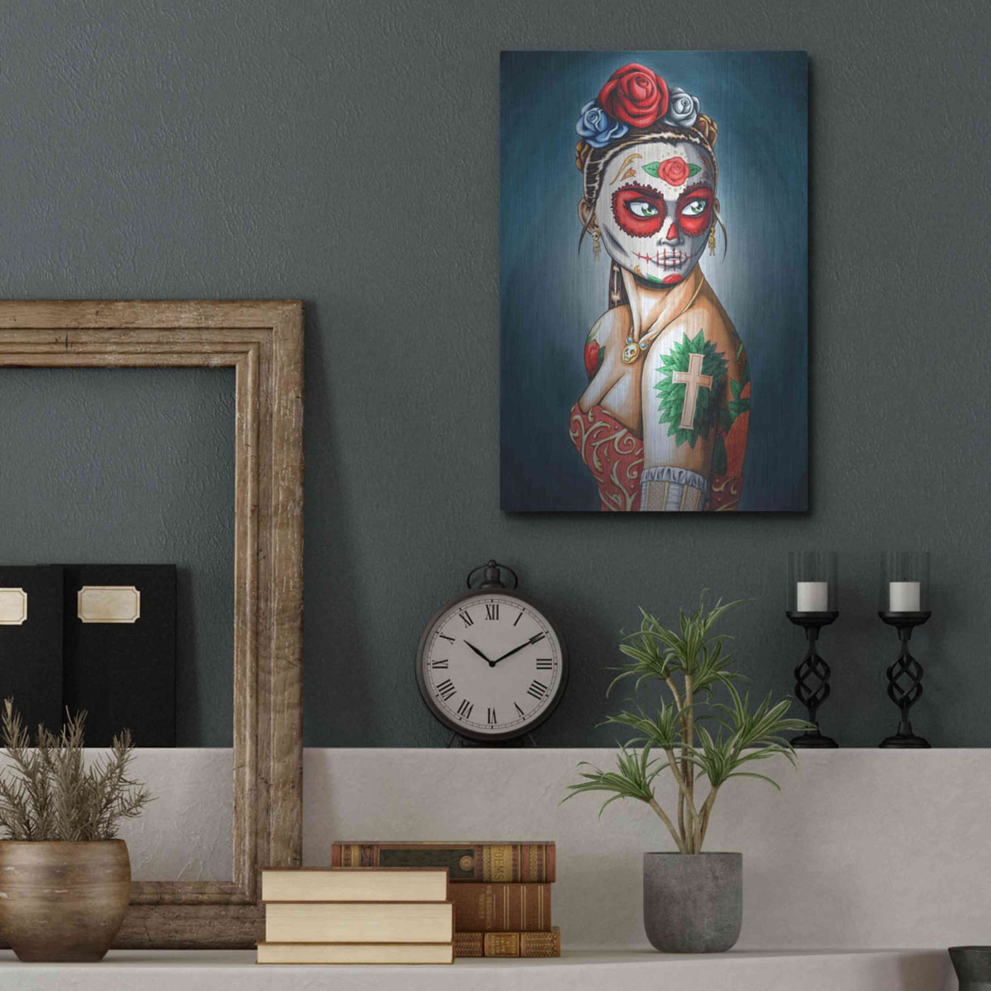 Luxe Metal Art 'Luna' by Nicholas Ivins,12x16