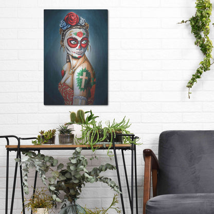 Luxe Metal Art 'Luna' by Nicholas Ivins,12x16