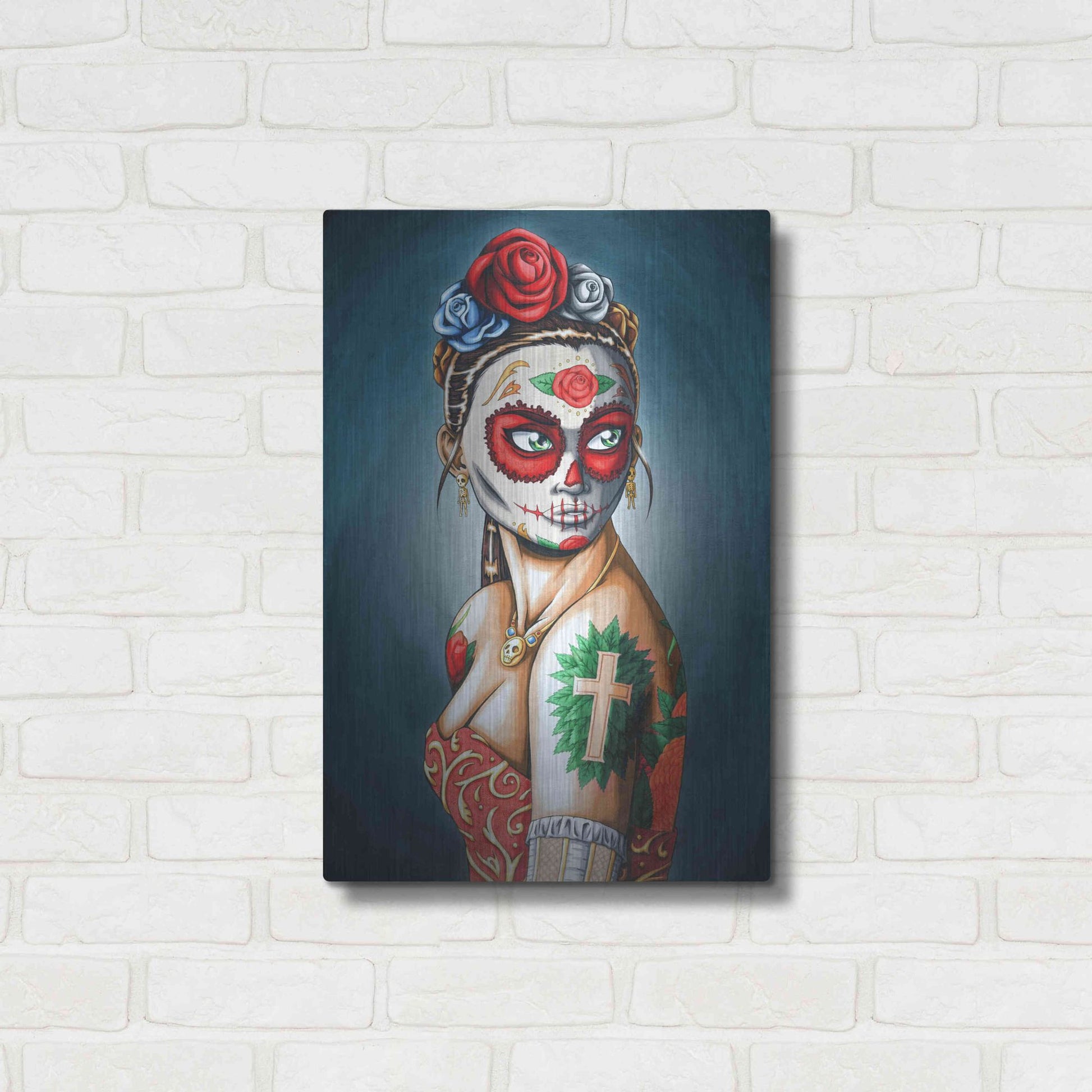 Luxe Metal Art 'Luna' by Nicholas Ivins,16x24