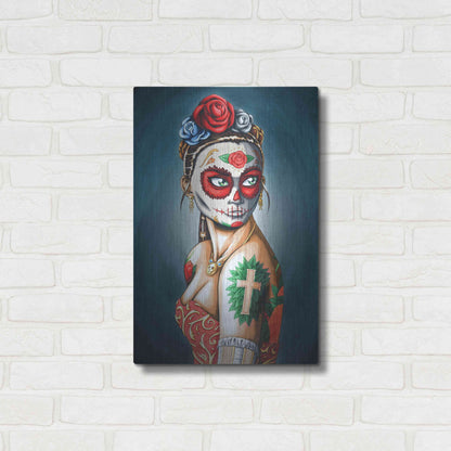 Luxe Metal Art 'Luna' by Nicholas Ivins,16x24