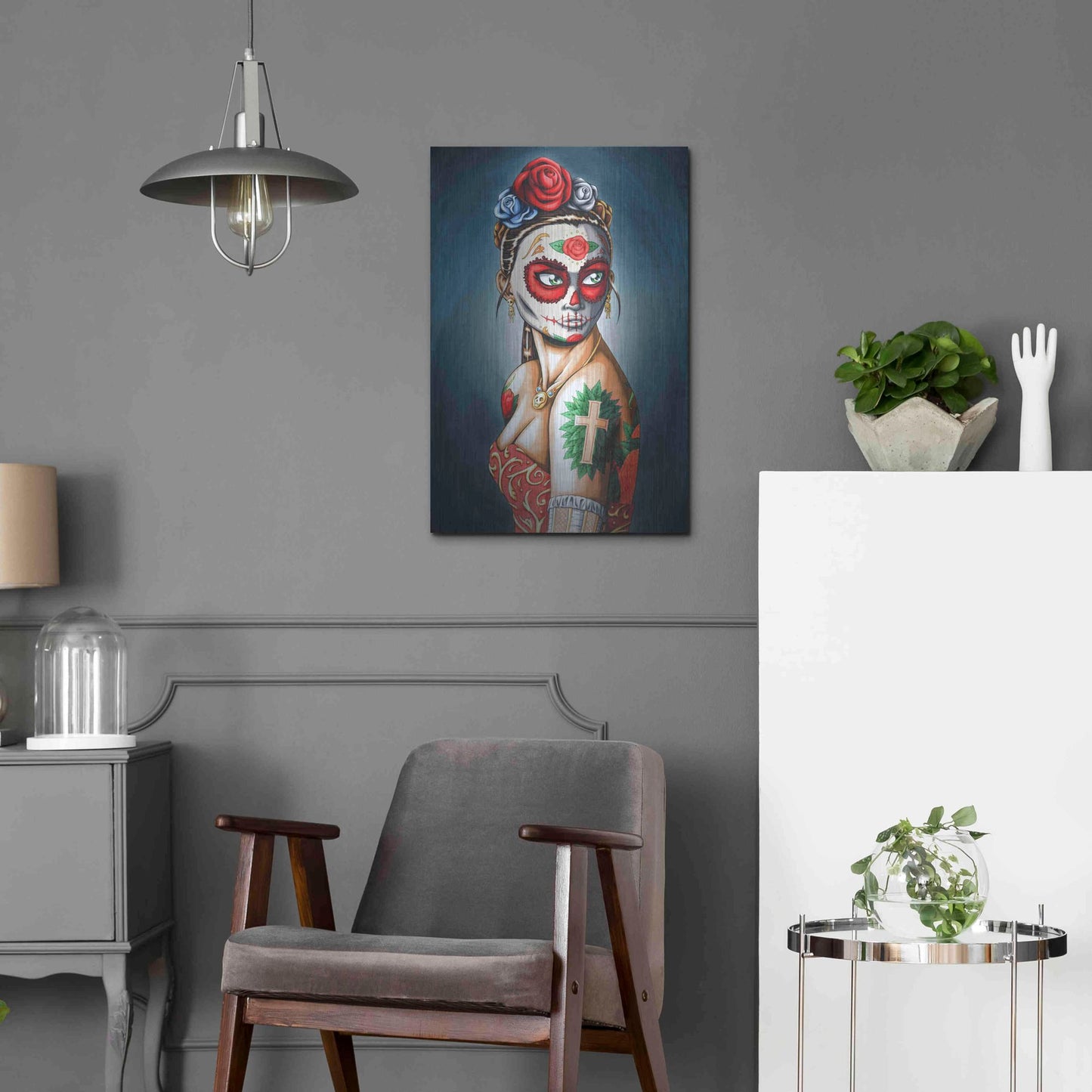 Luxe Metal Art 'Luna' by Nicholas Ivins,16x24