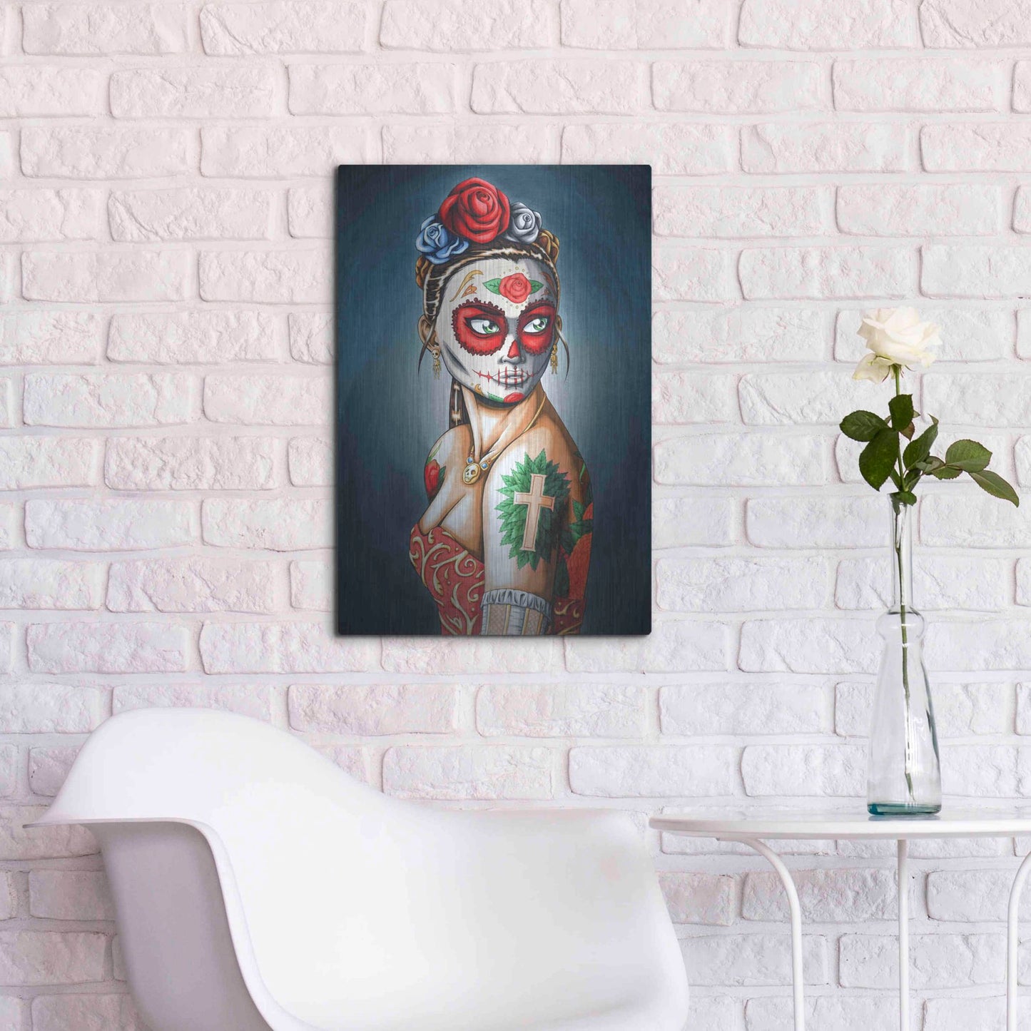 Luxe Metal Art 'Luna' by Nicholas Ivins,16x24