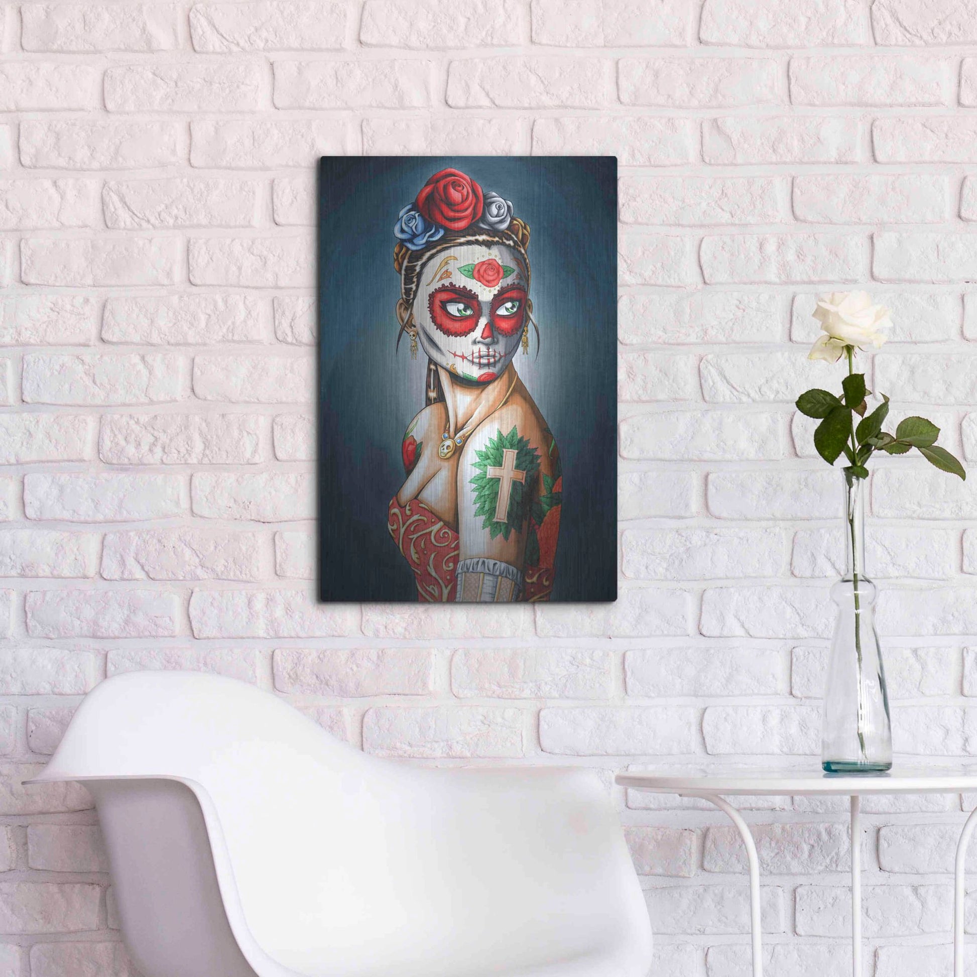 Luxe Metal Art 'Luna' by Nicholas Ivins,16x24