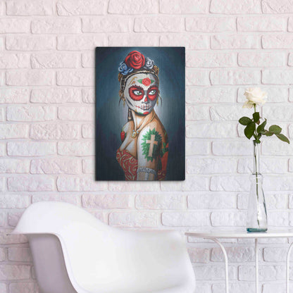 Luxe Metal Art 'Luna' by Nicholas Ivins,16x24