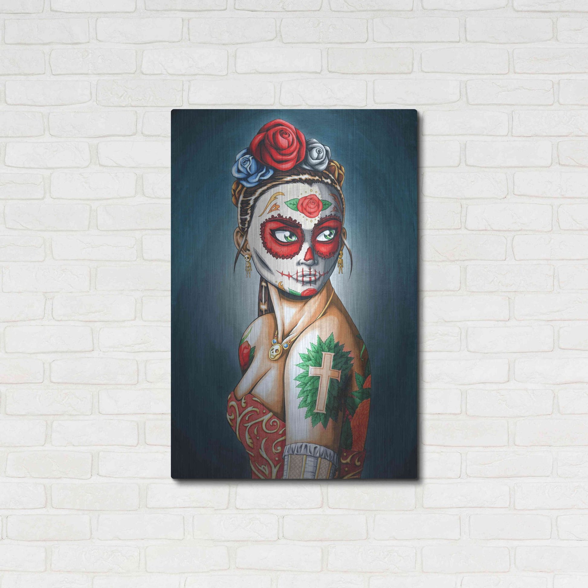 Luxe Metal Art 'Luna' by Nicholas Ivins,24x36