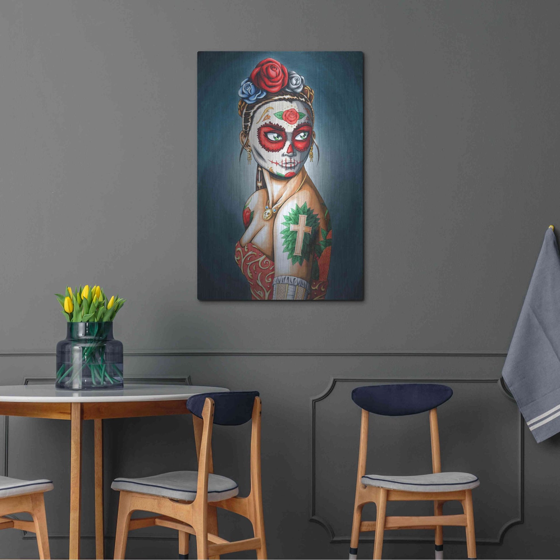 Luxe Metal Art 'Luna' by Nicholas Ivins,24x36