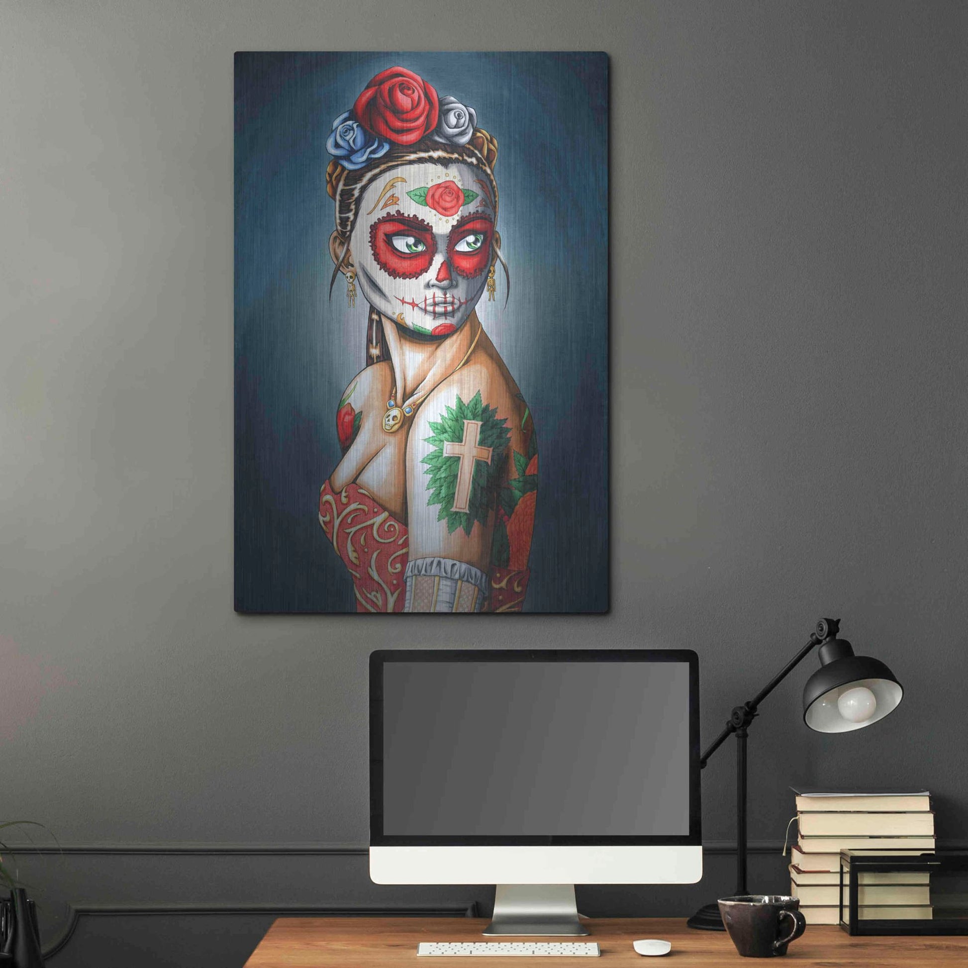 Luxe Metal Art 'Luna' by Nicholas Ivins,24x36