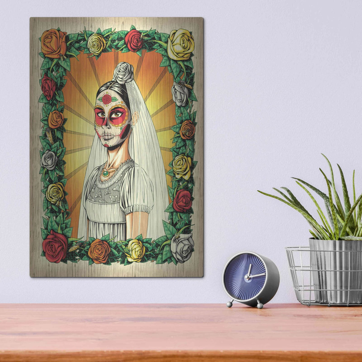 'Muerta Bride' by Nicholas Ivins – Metal Wall Art, 12x16 room view