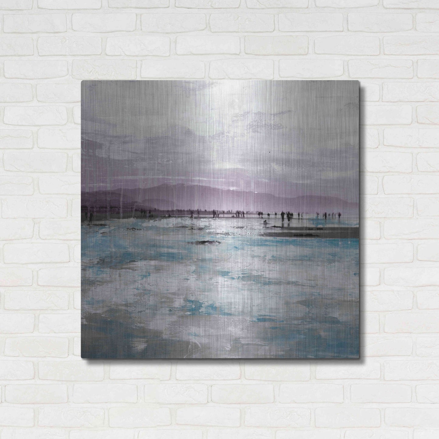 Luxe Metal Art 'Beach I' by Summer,36x36