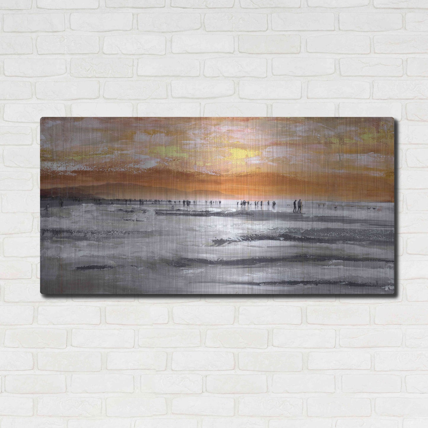 Luxe Metal Art 'Beach II' by Summer,48x24