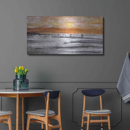 Luxe Metal Art 'Beach II' by Summer,48x24