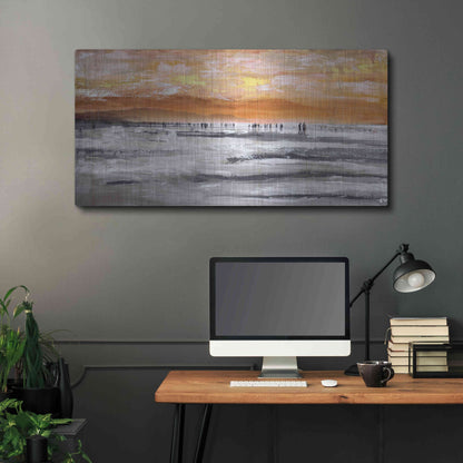 Luxe Metal Art 'Beach II' by Summer,48x24