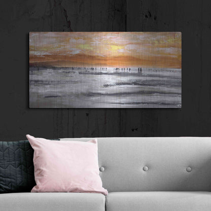 Luxe Metal Art 'Beach II' by Summer,48x24