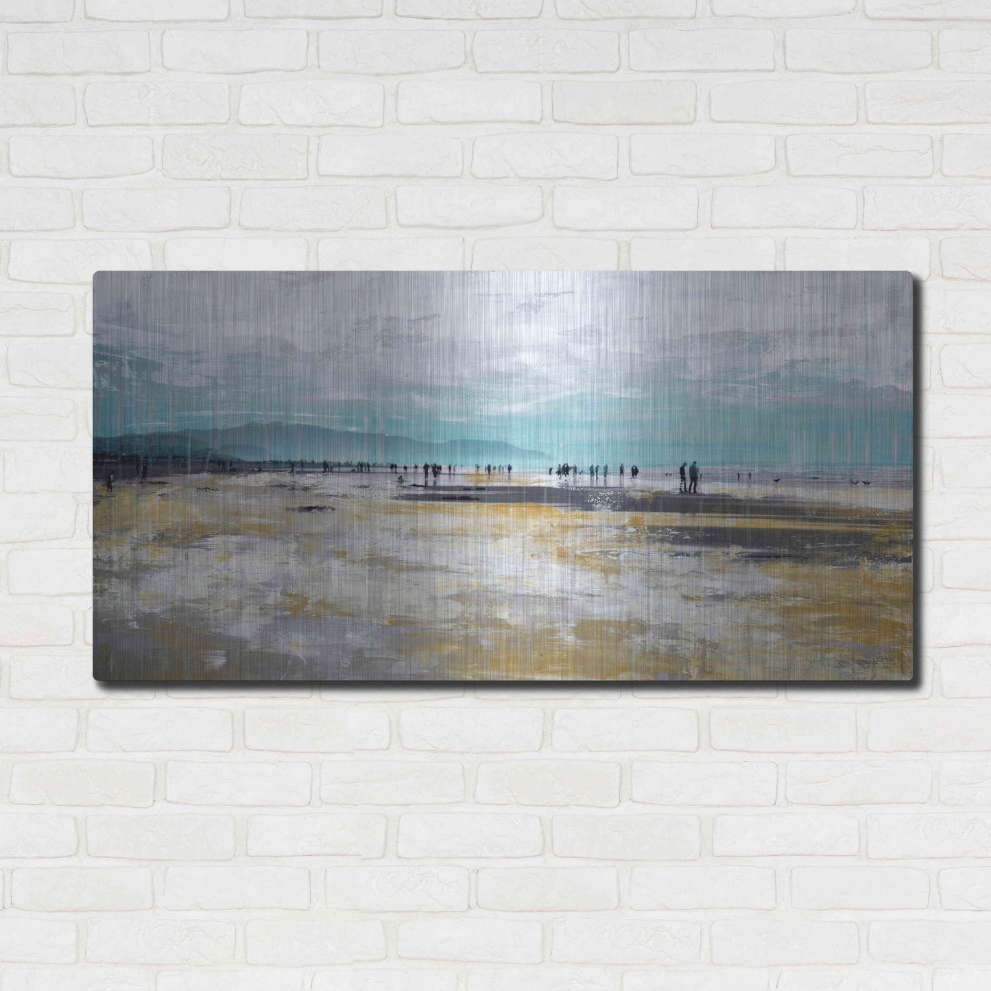 Luxe Metal Art 'Beach III' by Summer,48x24