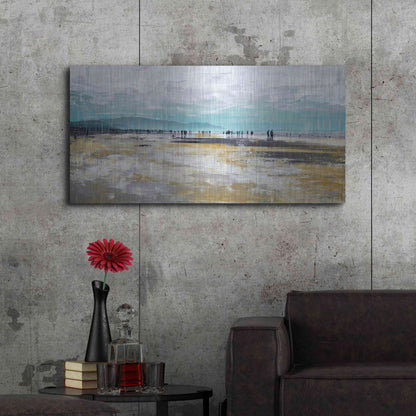 Luxe Metal Art 'Beach III' by Summer,48x24