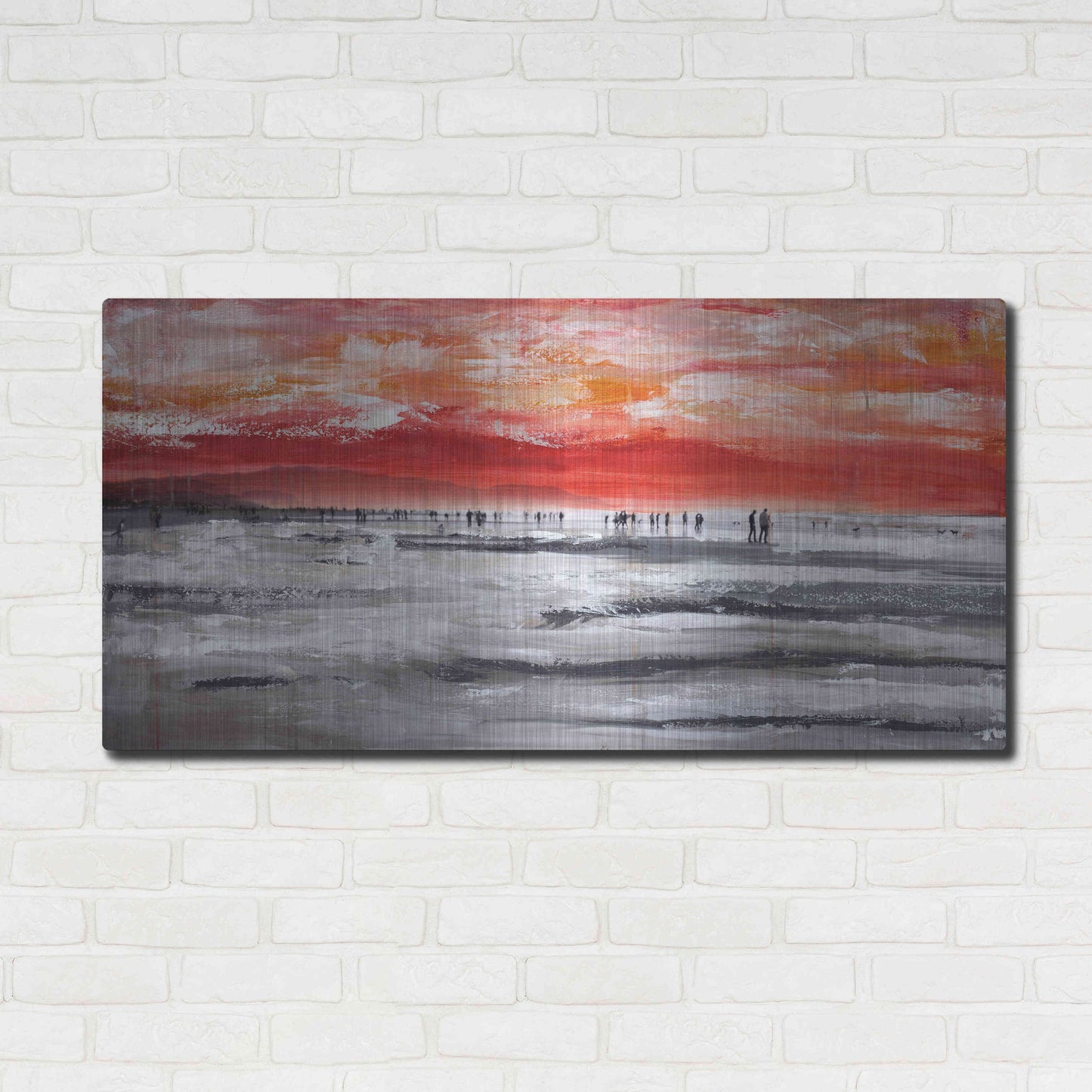 Luxe Metal Art 'Beach IV' by Summer,48x24