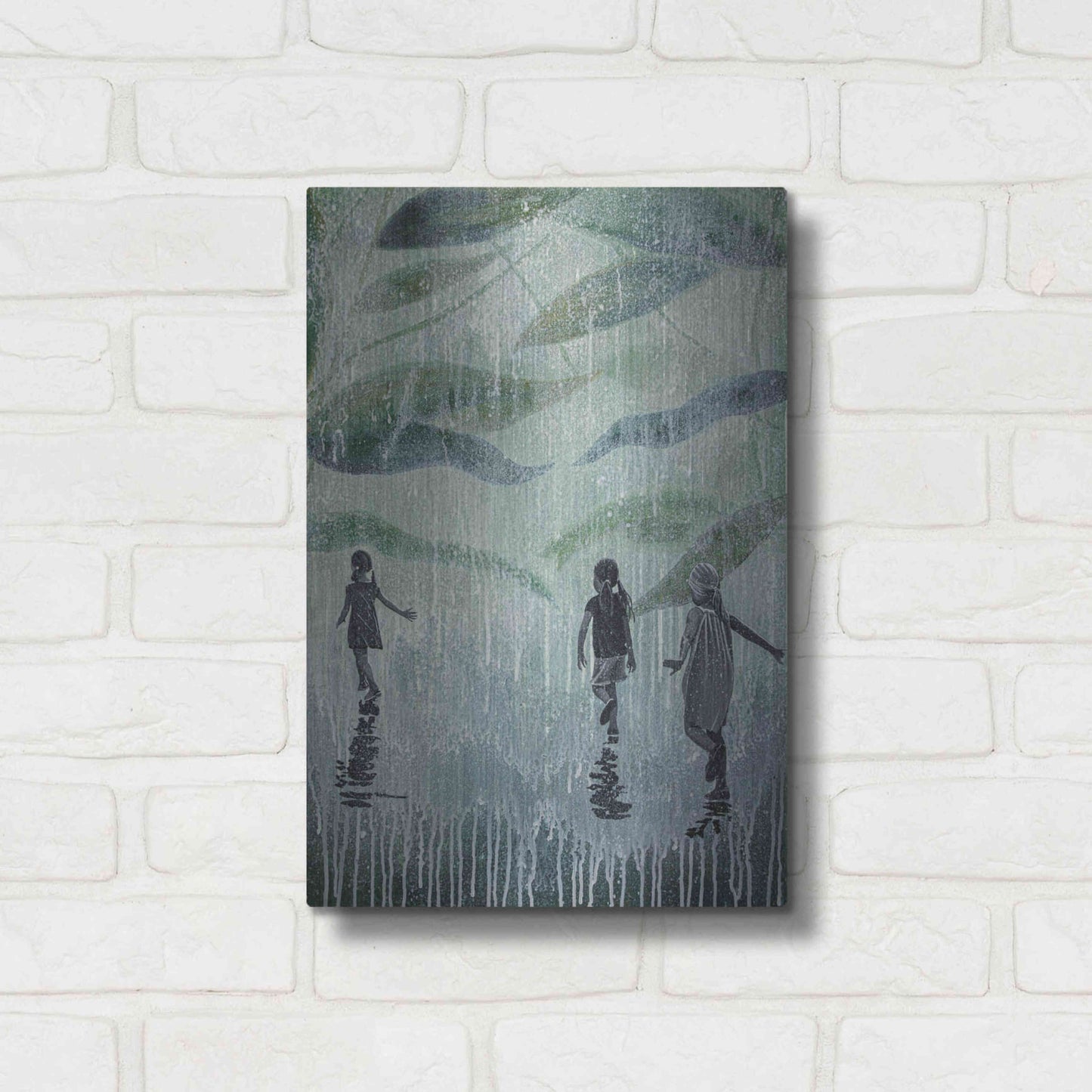 Luxe Metal Art 'A HARD RAIN'S A-GONNA FALL' by DB Waterman,12x16