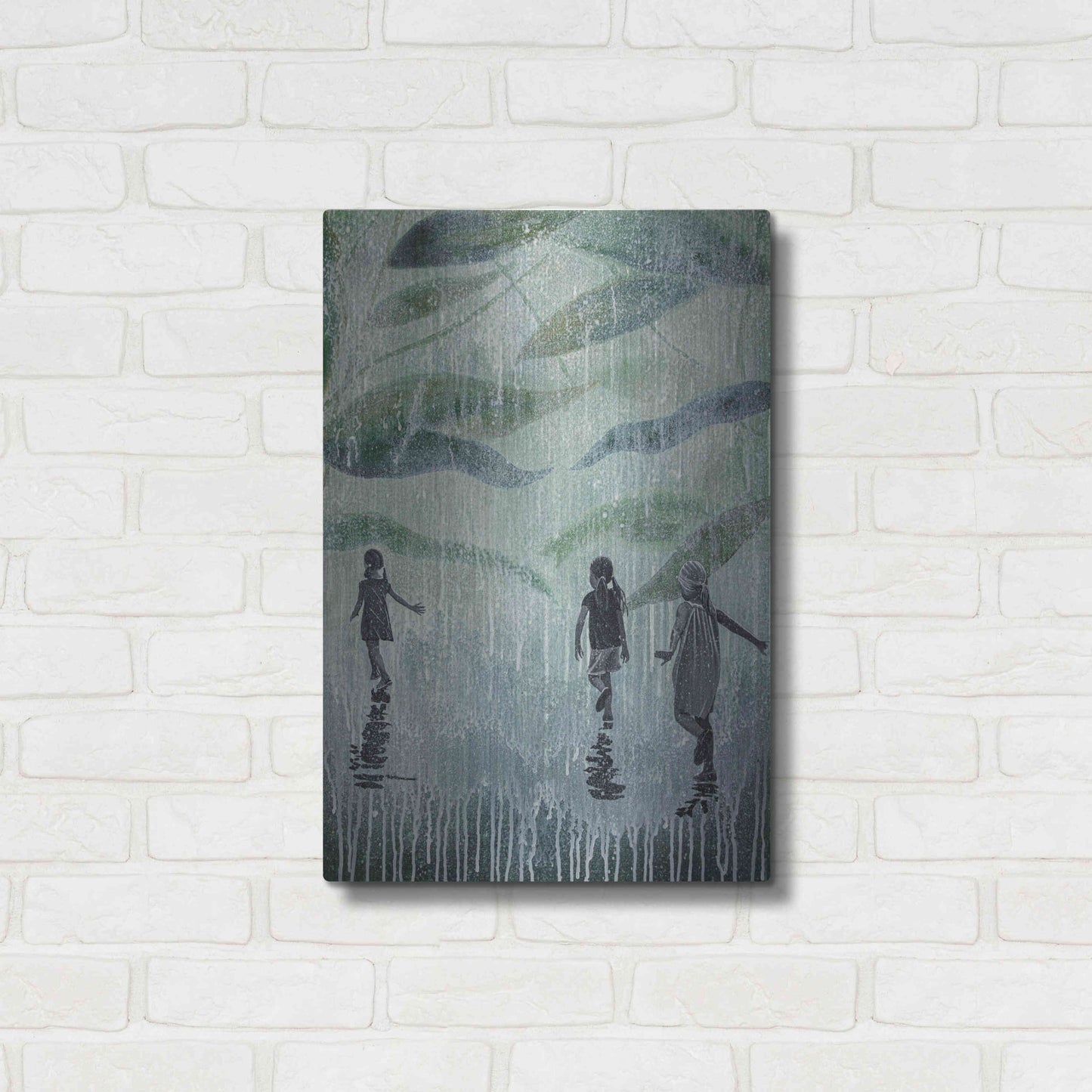 Luxe Metal Art 'A HARD RAIN'S A-GONNA FALL' by DB Waterman,16x24