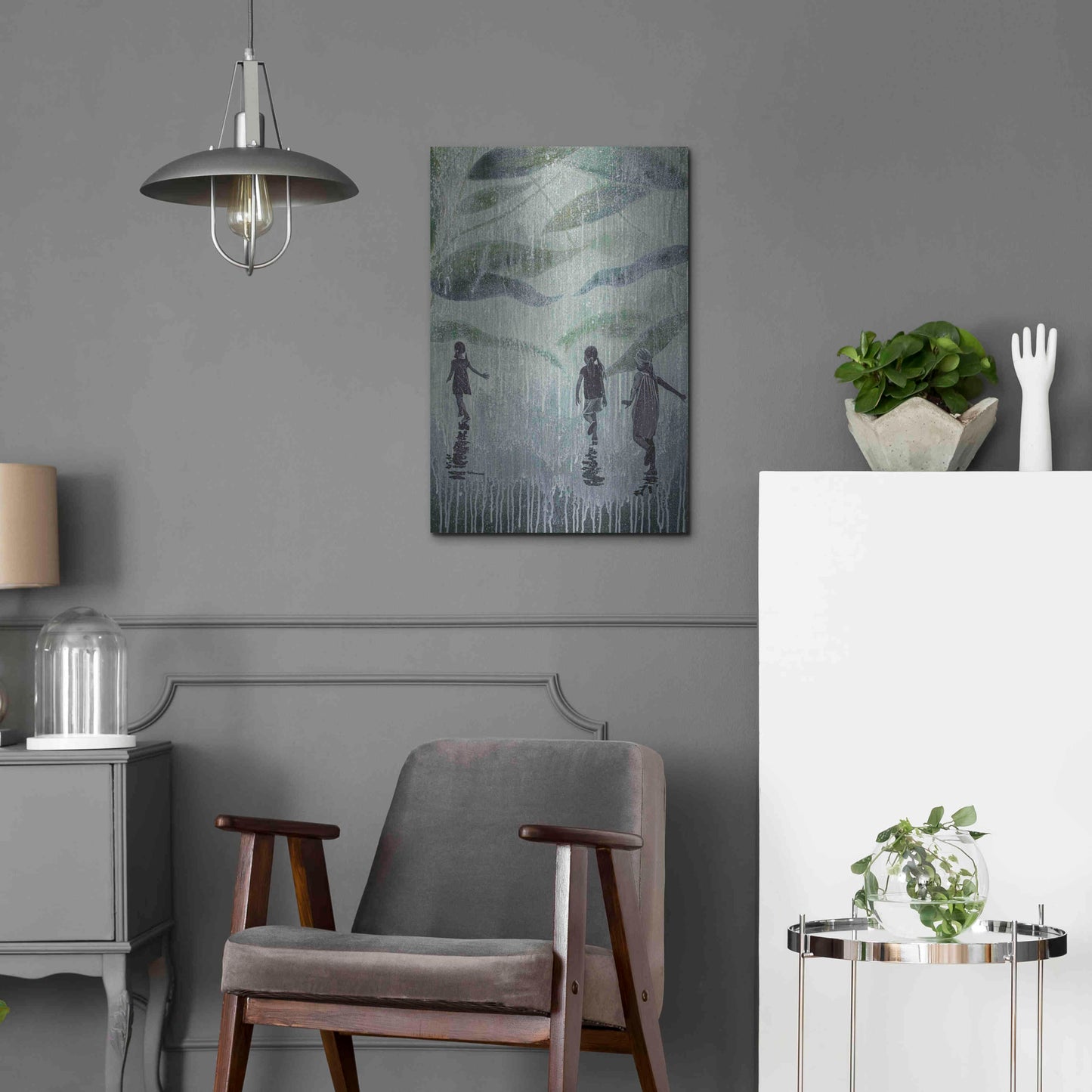 Luxe Metal Art 'A HARD RAIN'S A-GONNA FALL' by DB Waterman,16x24