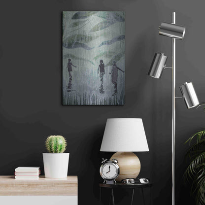 Luxe Metal Art 'A HARD RAIN'S A-GONNA FALL' by DB Waterman,16x24