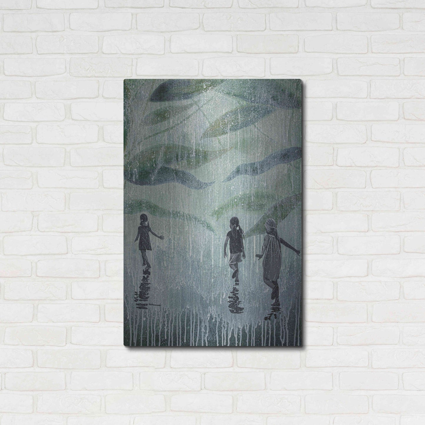 Luxe Metal Art 'A HARD RAIN'S A-GONNA FALL' by DB Waterman,24x36