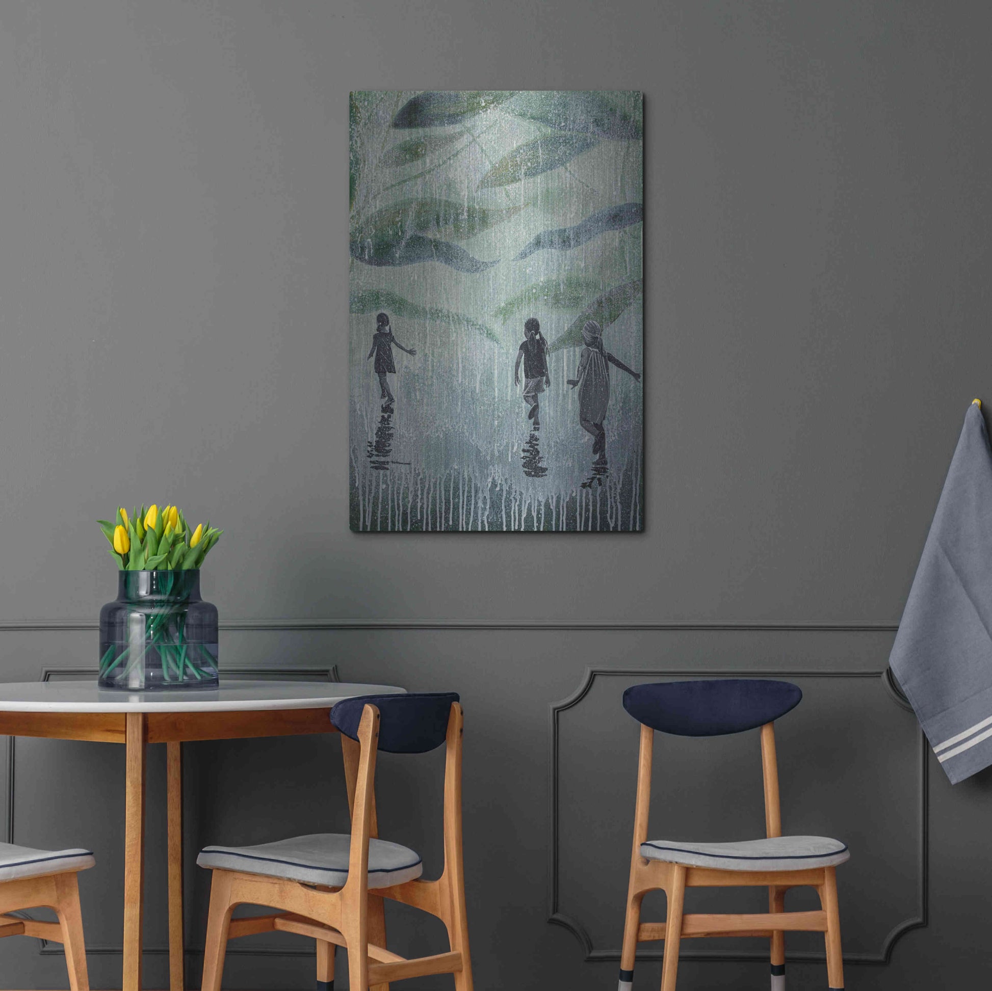 Luxe Metal Art 'A HARD RAIN'S A-GONNA FALL' by DB Waterman,24x36