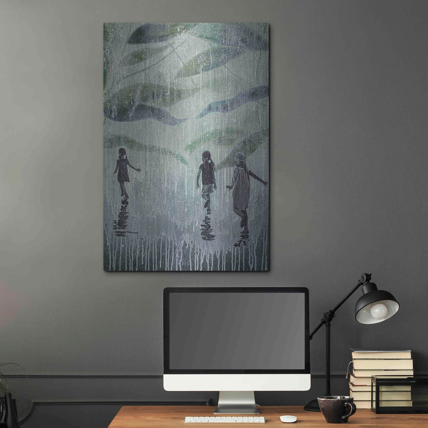 Luxe Metal Art 'A HARD RAIN'S A-GONNA FALL' by DB Waterman,24x36