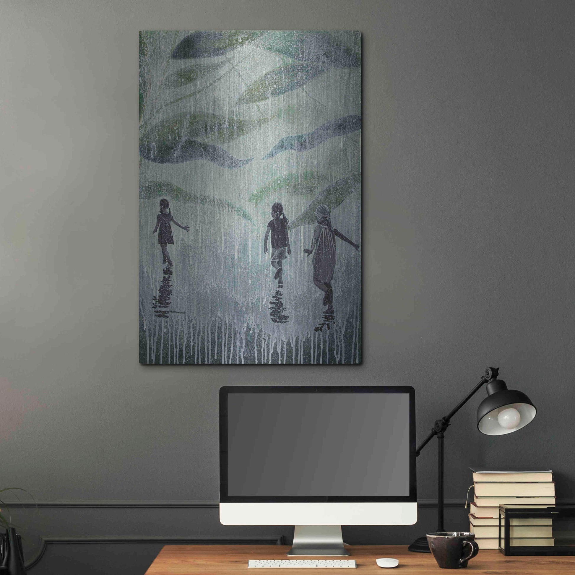 Luxe Metal Art 'A HARD RAIN'S A-GONNA FALL' by DB Waterman,24x36