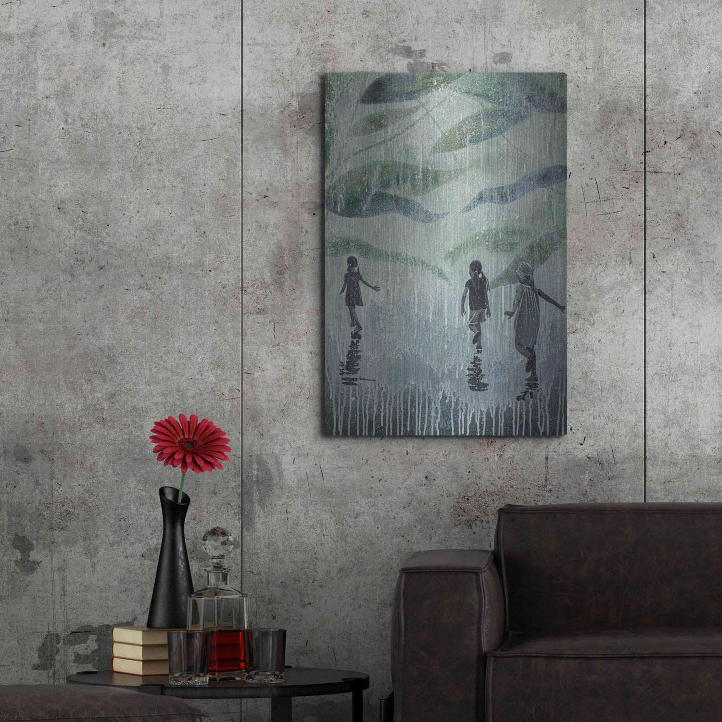 Luxe Metal Art 'A HARD RAIN'S A-GONNA FALL' by DB Waterman,24x36