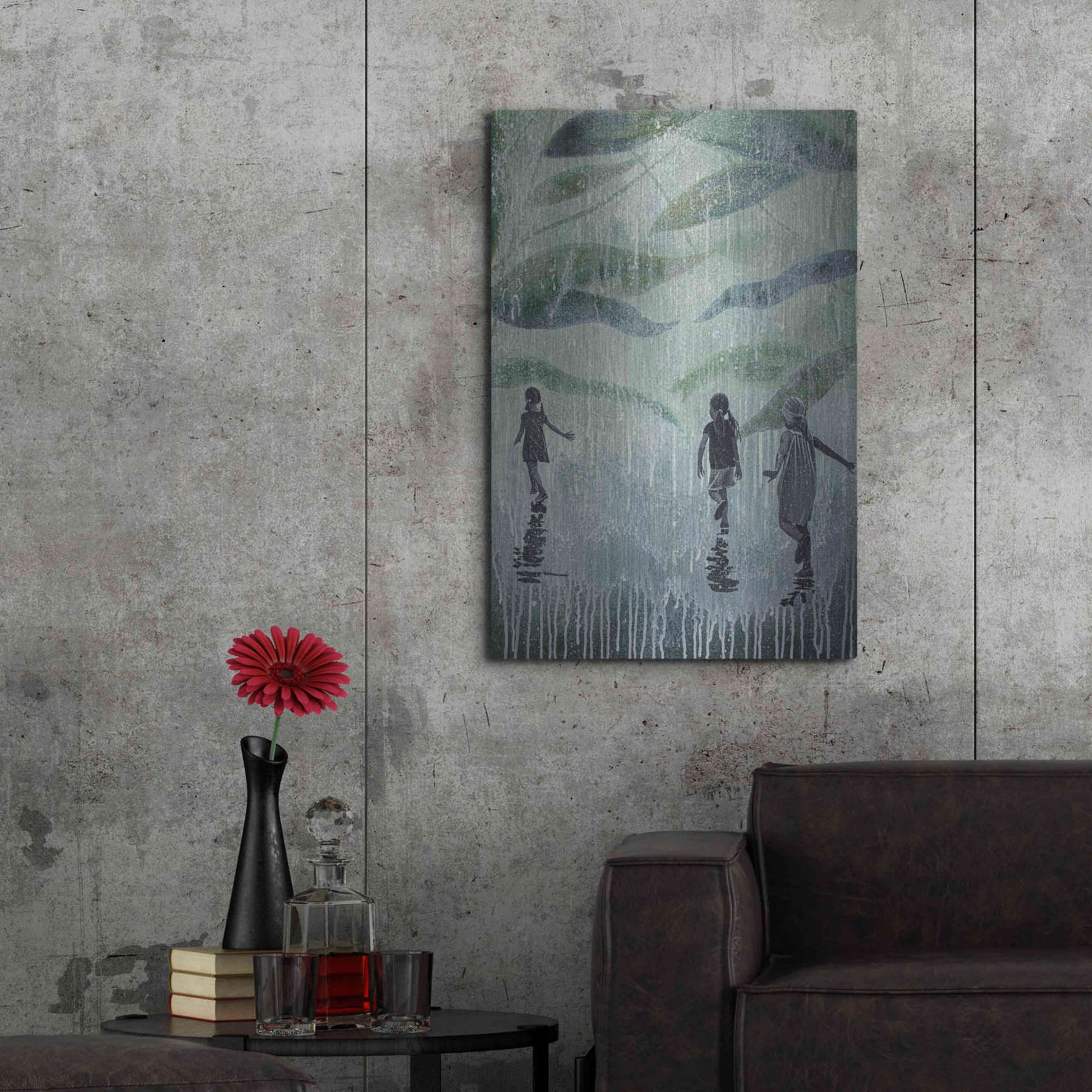 Luxe Metal Art 'A HARD RAIN'S A-GONNA FALL' by DB Waterman,24x36