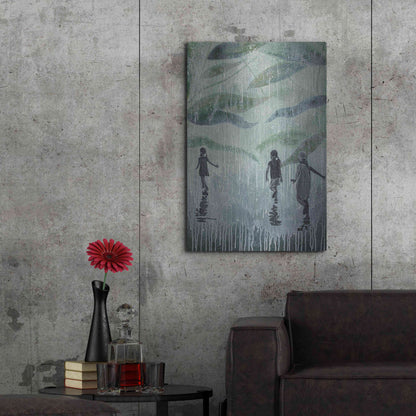 Luxe Metal Art 'A HARD RAIN'S A-GONNA FALL' by DB Waterman,24x36