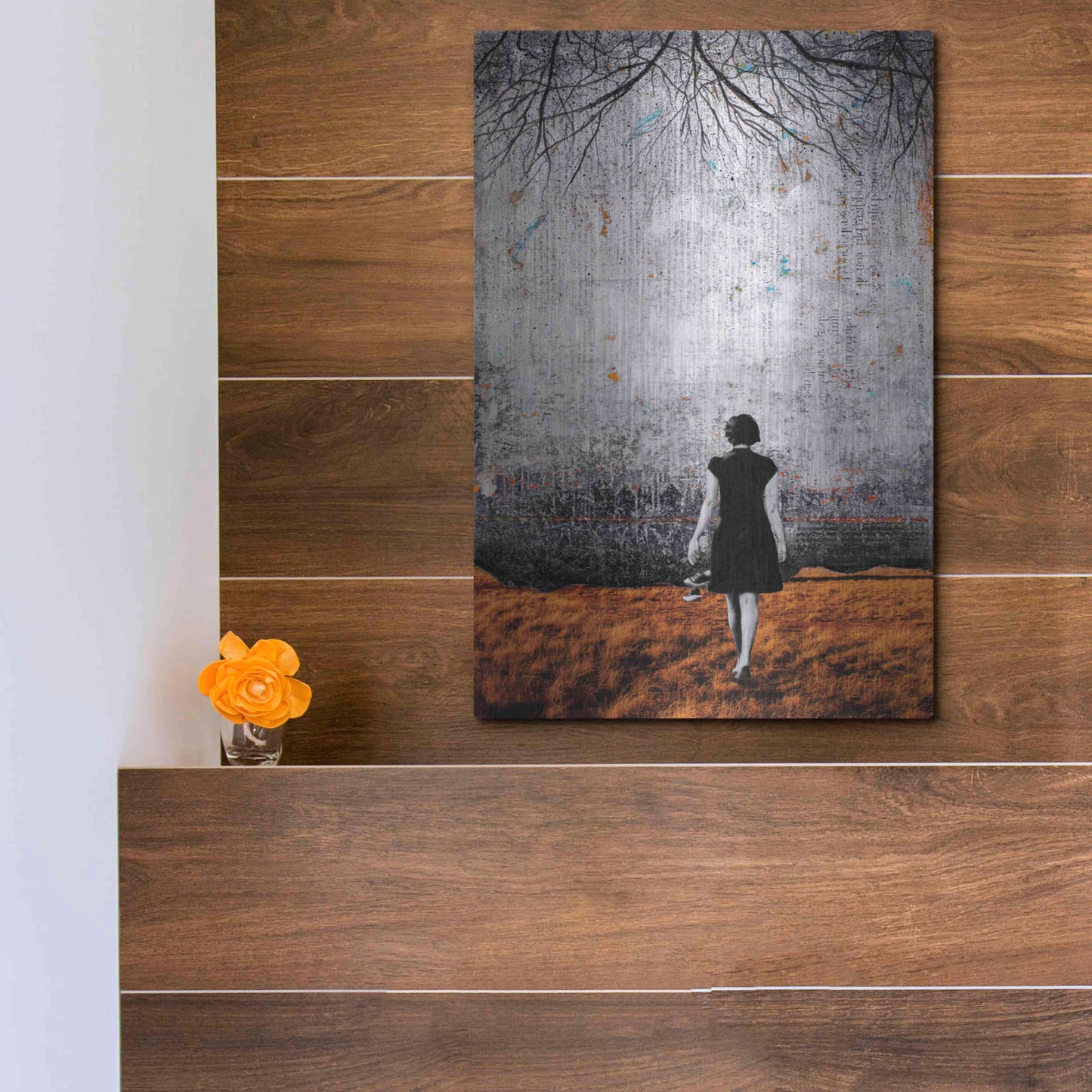 Luxe Metal Art 'A NEW DAY DAWNS' by DB Waterman,12x16