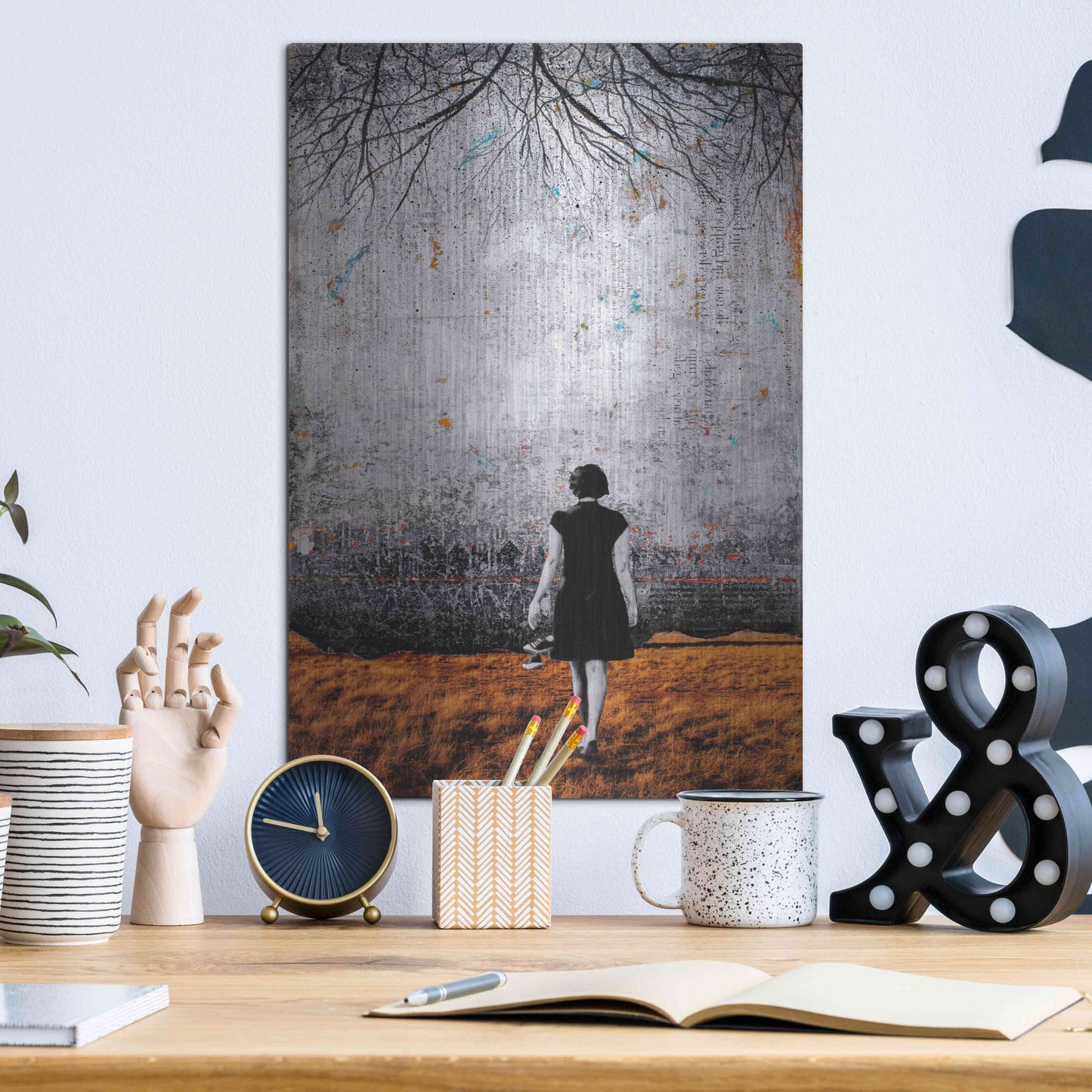 Luxe Metal Art 'A NEW DAY DAWNS' by DB Waterman,12x16