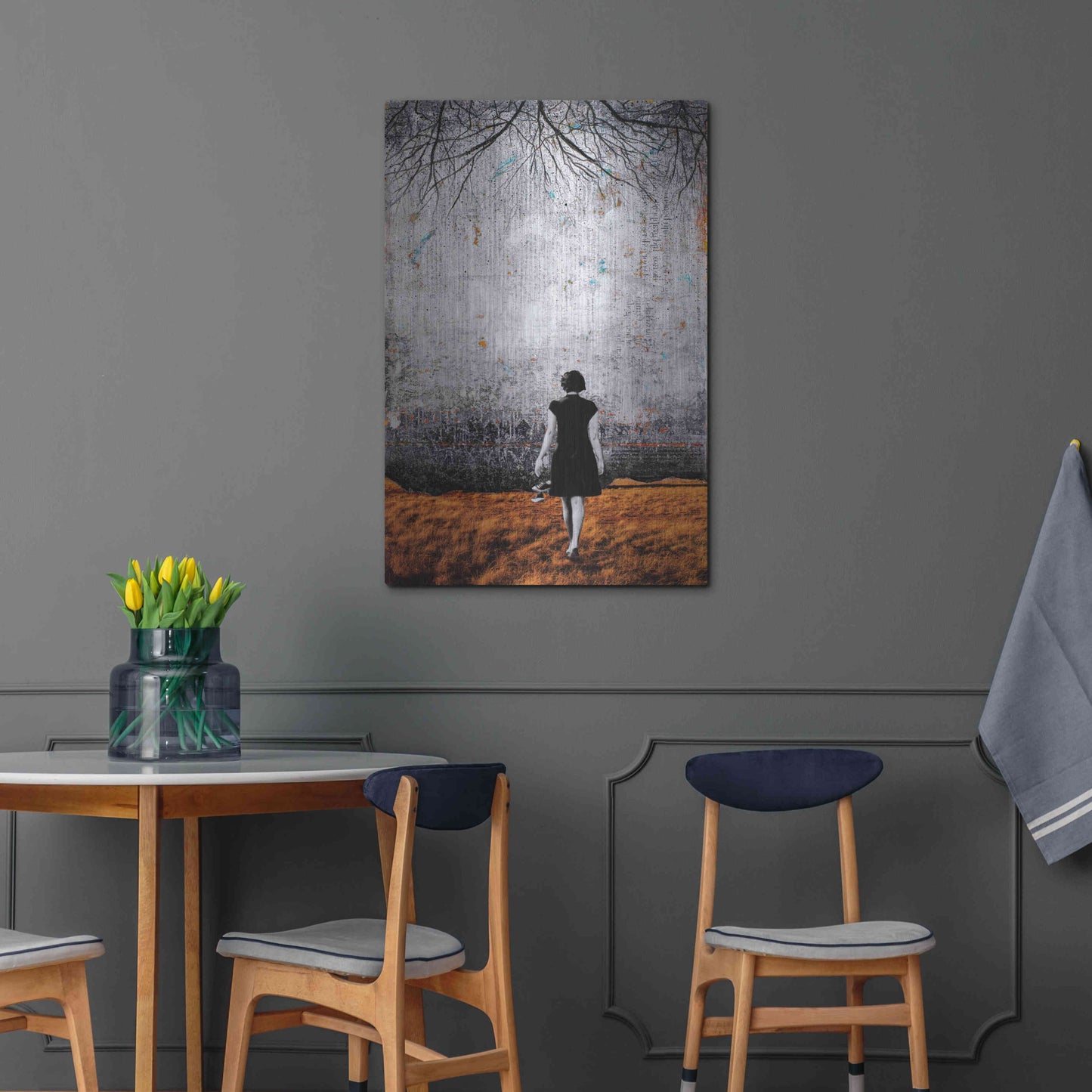 Luxe Metal Art 'A NEW DAY DAWNS' by DB Waterman,24x36